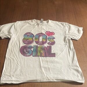 Retro 80s Girl Kids T-Shirt - White
